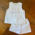 PREORDER - White Geaux Girls Short Set