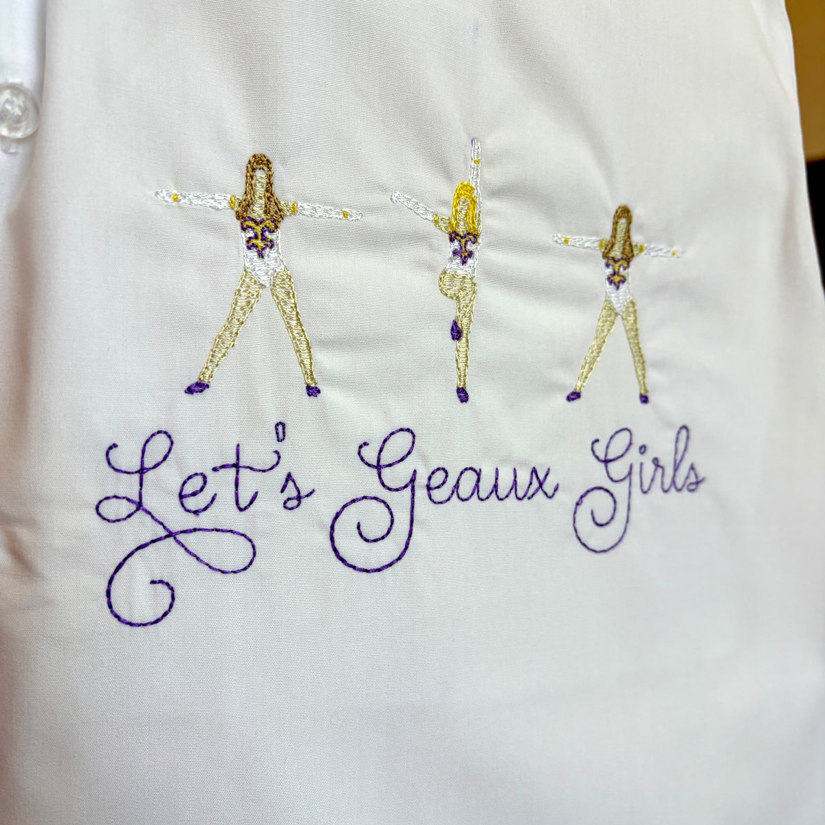 PREORDER - White Geaux Girls Short Set