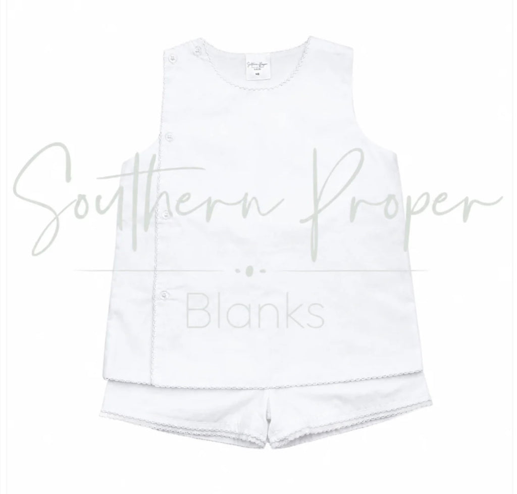 PREORDER - White Geaux Girls Short Set