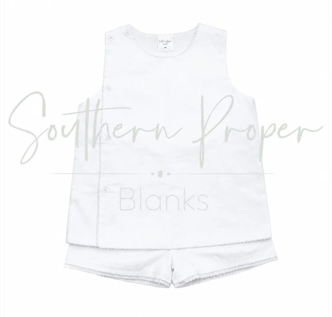 PREORDER - White Geaux Girls Short Set