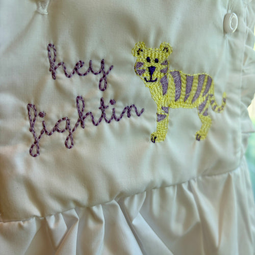 PREORDER - Hey Fightin Ruffle Sunsuit